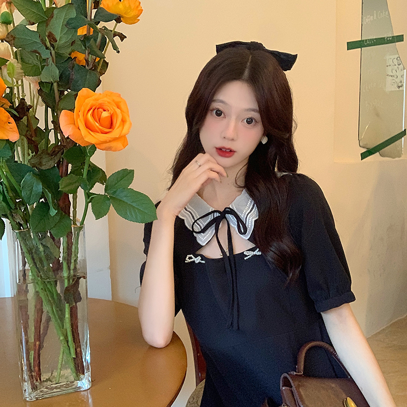 เดรสแขนสั้น มีไซส์ L-4XLอก 38-47 นิ้ว ใส่ได้ทั้งสาวหุ่นดีน่ารักจนถึงสาวอวบพลัสไซส์