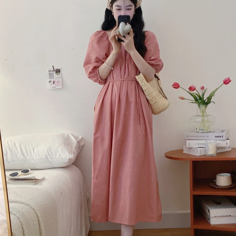 เดรสแขนสั้น มีไซส์ L-4XLอก 38-47 นิ้ว ใส่ได้ทั้งสาวหุ่นดีน่ารักจนถึงสาวอวบพลัสไซส์ จัดส่งฟรี! ทักแชทสั่งซื้อ