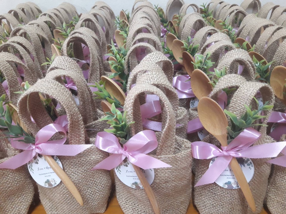 ถุงผ้ากระสอบใส่น้ำผึ้ง 1-2 ออนซ์