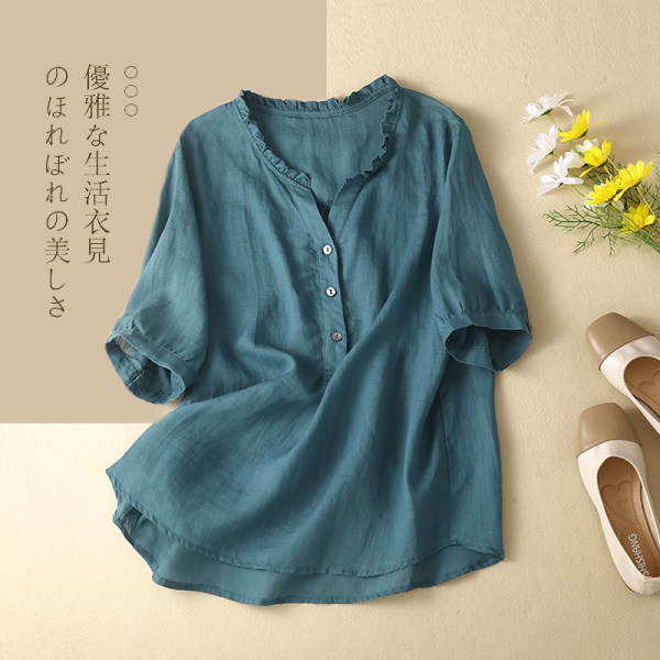 เสื้อลินิน แบบเสื้อสวยๆ เสื้อผ้าฝ้ายลินิน เสื้อเชิ้ตผ้าลินิน BY LININ