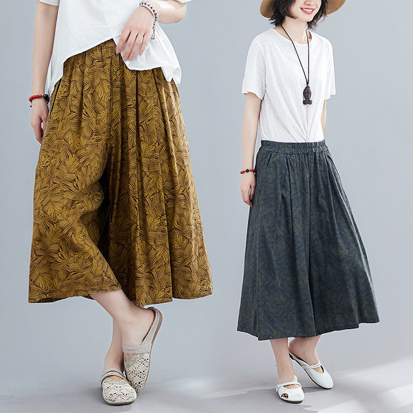 กางเกงผ้าลินิน กางเกงขายาว กางเกงผ้าลินินญี่ปุ่น กางเกงผ้าลินิน เอว ยางยืด By LZcotton and linen