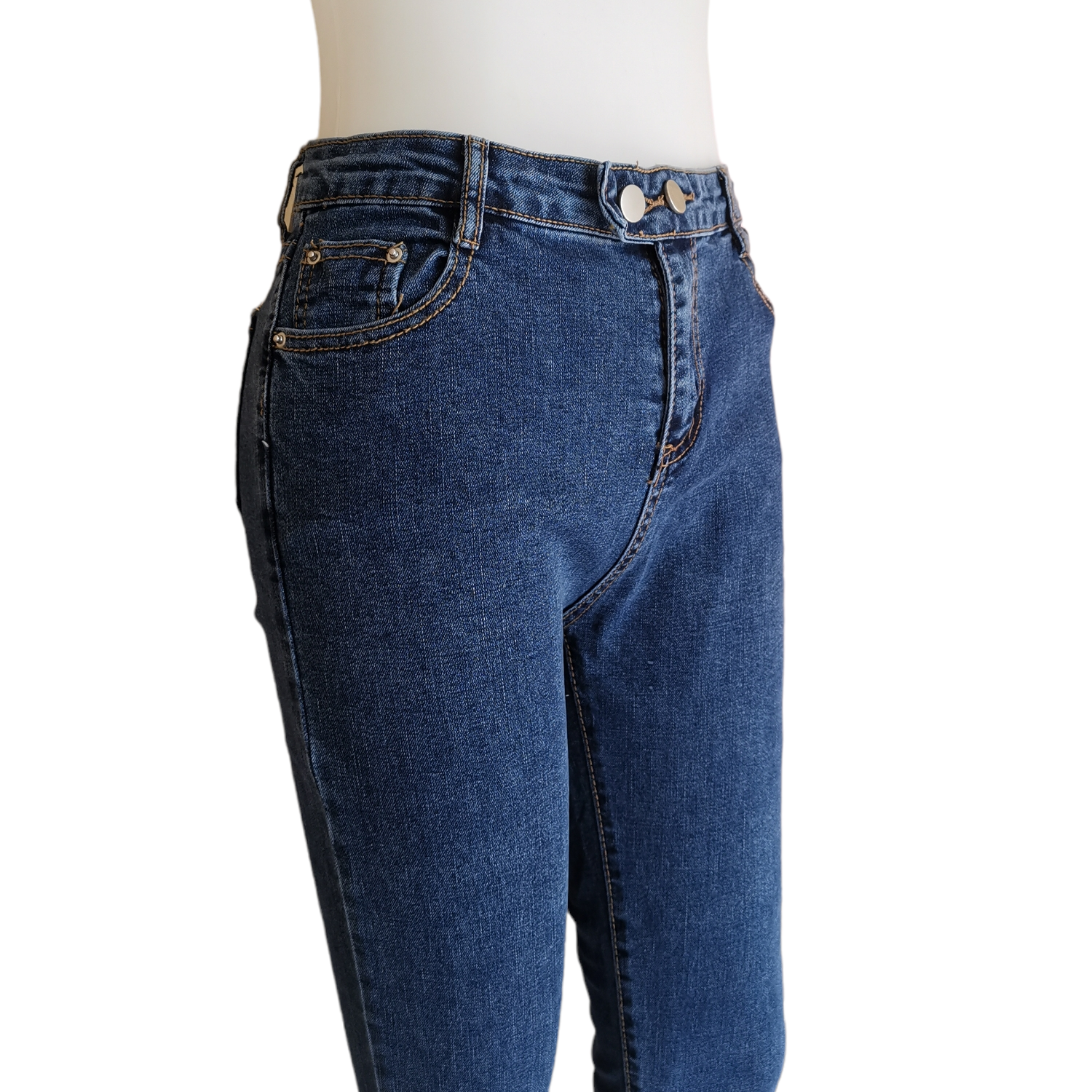 Jeans339 กางเกงยีนส์ขายาวทรงเดฟเอวสูงสียีนส์เข้ม ผ้ายีนส์แท้ยีนส์ฟอกยืดนิ่ม แฟชั่นนำเข้าเกรดพรีเมียม ผ้านุ่มน่าใส่ทรงสวยงานดี แมทช์กับอะไรก็เข้า