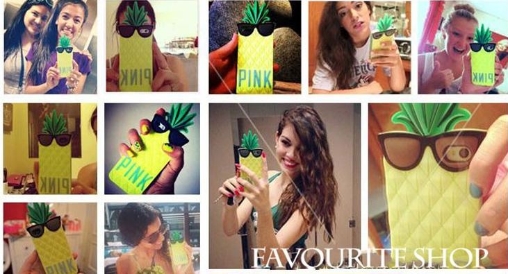 เคส iPhone 5s 5 5g 4s 4 4g เคส 3D เคส วิคตอเรีย ซีเคร็ท ซิลิโคน แท้ อย่างดี หนานุ่ม เคส Victorias Secret ลายสัปปะรด 125305