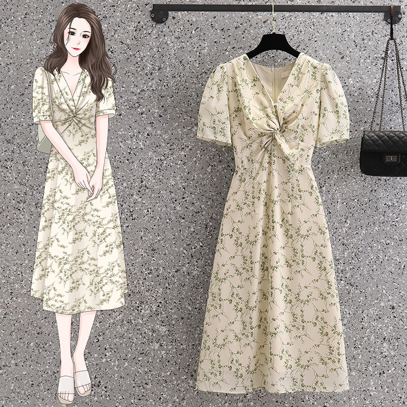 เดรสแขนสั้น มีไซส์ L-4XLอก 38-47 นิ้ว ใส่ได้ทั้งสาวหุ่นดีน่ารักจนถึงสาวอวบพลัสไซส์