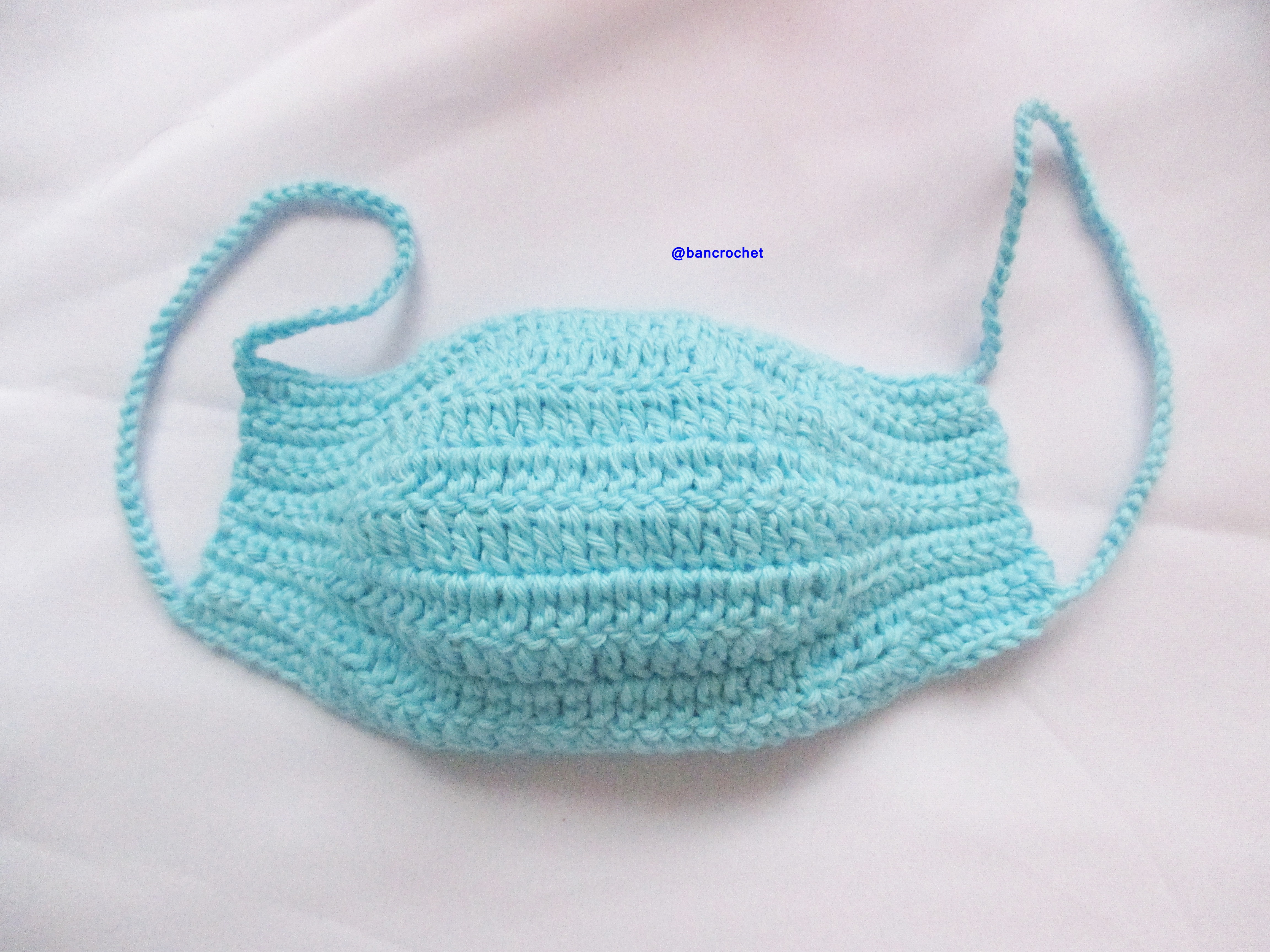 Bancrochet ผ้าปิดจมูกถักโครเชต์ Crochet mask fashion หลากสี 4 นิ้ว