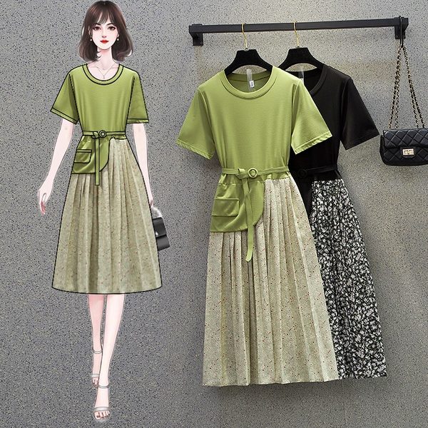 เดรสคนอ้วน เดรสสาวอวบ ชุดเดรสคนอ้วนวัยรุ่น BY PLUS SIZE Girl