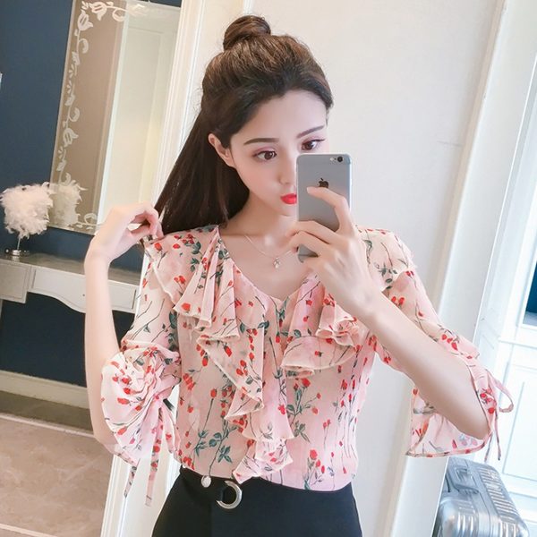 เสื้อชีฟองเกาหลี เสื้อชีฟองสวยๆ