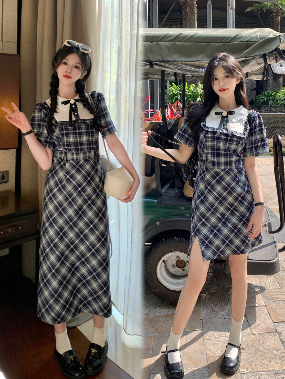 เดรสแขนสั้น มีไซส์ L-4XLอก 38-47 นิ้ว ใส่ได้ทั้งสาวหุ่นดีน่ารักจนถึงสาวอวบพลัสไซส์ จัดส่งฟรี! ทักแชทสั่งซื้อ
