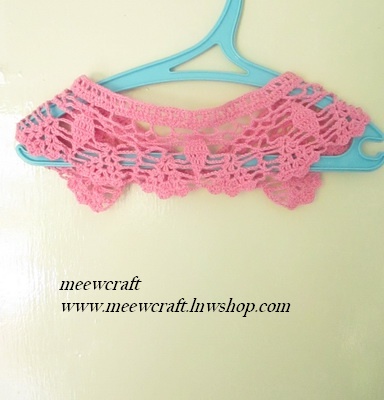 ปกเสื้อโครเชต์ รหัสCRR016 ขนาด3"x21"