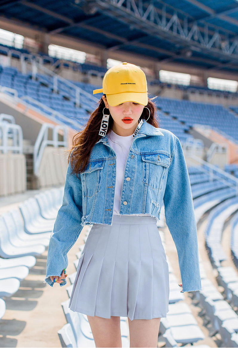 กระโปรงสั้นทรงเทนนิส ผ้าฮานาโกะ