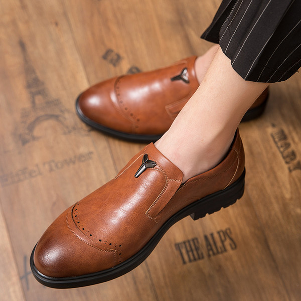 รองเท้าหนังผู้ชาย มีไซส์39-44 รองเท้าโลฟเฟอร์ชาย Slip-On Shoes