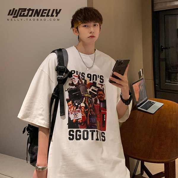 เสื้อยืดคอกลม ผู้ชาย เสื้อยืดผู้ชายเกาหลี เสื้อยืดเกาหลี แบรนด์ NELLY