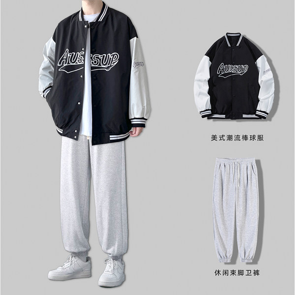 เสื้อแจ็คเก็ตเบสบอล เสื้อคลุม เสื้อแขนยาวสไตล์เกาหลี