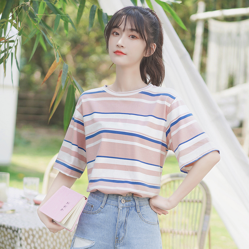 เสื้อผ้าวัยรุ่นเกาหลี เสื้อยืดวัยรุ่นผู้หญิง มีขนาด S M L XL