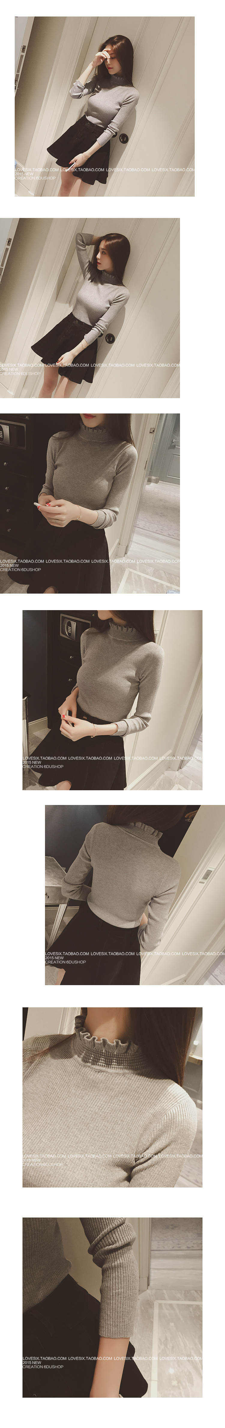 Gray Sweater เสื้อไหมพรมสีเทา ทอลาย ยืดได้เยอะ พร้อมส่ง Gray