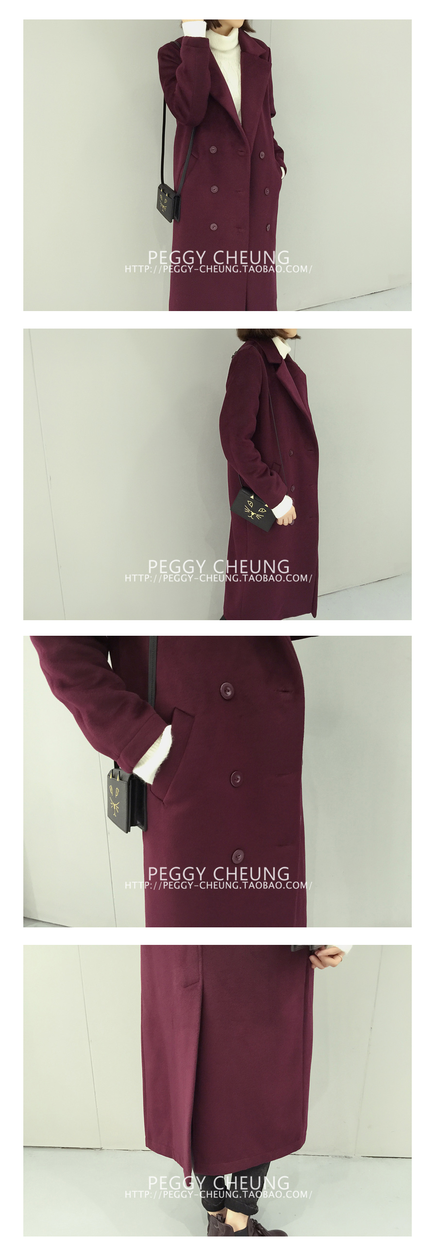 เสื้อโค้ทกันหนาว ยาว 36.5 นิ้ว ผ้าสำลีบาง มีซับใน เนื้อเบา พร้อมส่ง same pic