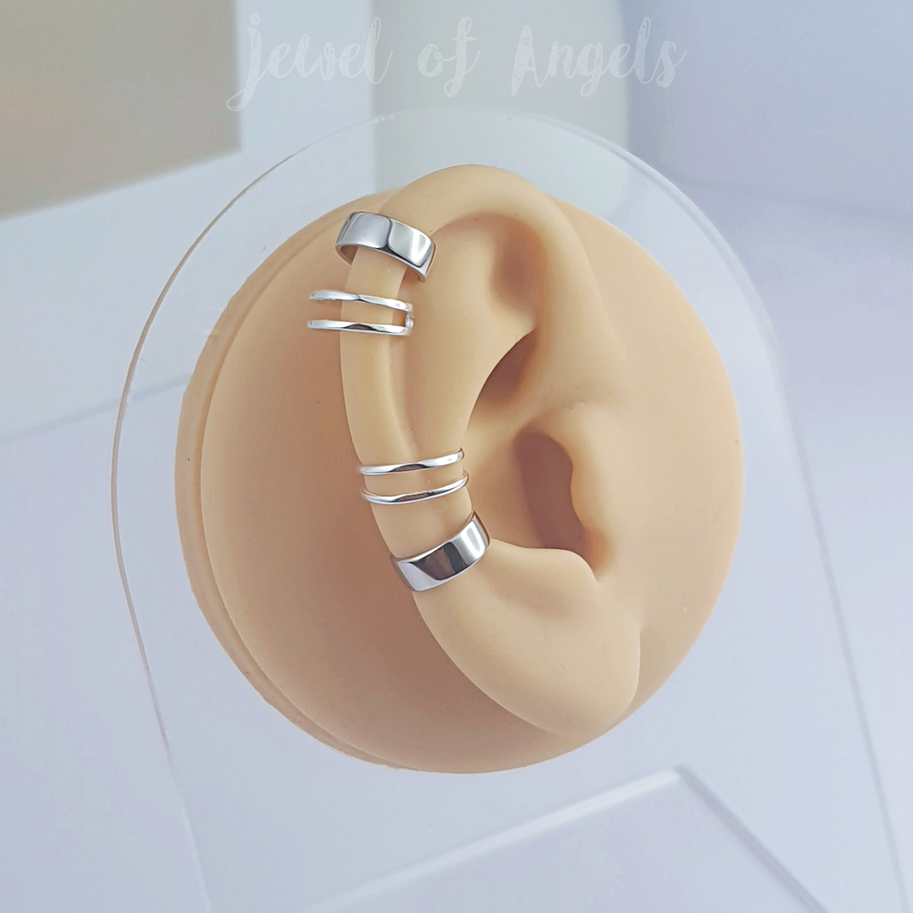 ต่างหูหนีบ Ear Cuff รุ่น Force เงินแท้S925 ต่างหูคลิปหนีบแฉก 2แบบ สีเงิน Silver925