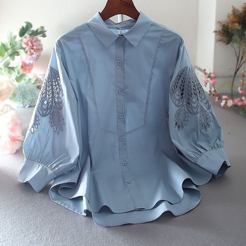 เสื้อลินิน เสื้อผ้าฝ้ายลินิน เสื้อเชิ้ตผ้าลินิน ปักลายสวยๆด้วยด้าย สไตล์VINTAGE