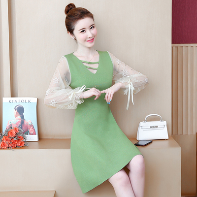 เดรสวัยรุ่น เดรสลูกไม้ชีฟอง By Meiyi women's clothing