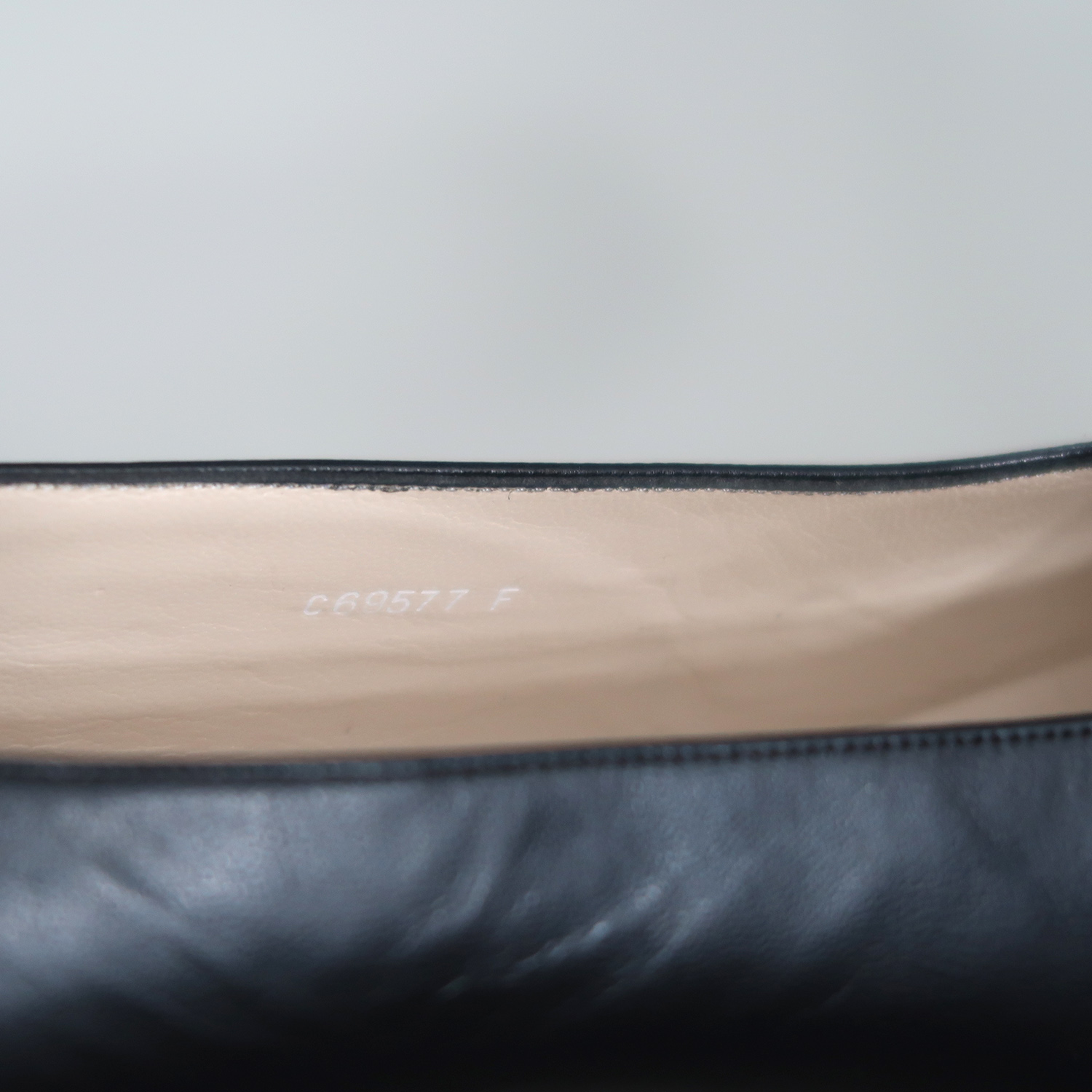 Chanel Black Calf Leather Patent Cap Toe Pumps Size 38.5