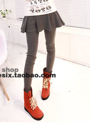 เลกกิ้ง Leggings กระโปรง น่ารักคาวาอิมากๆ พร้อมส่งจ้า gray