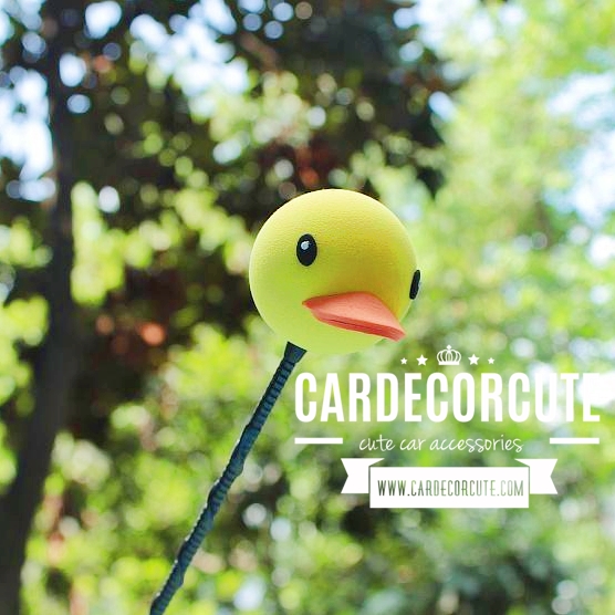 Antenna balls ลูกบอลน่ารักเสียบเสาอากาศรถยนต์ ลายการ์ตูน - DUCK BALLS ลายเป็ดสีเหลือง