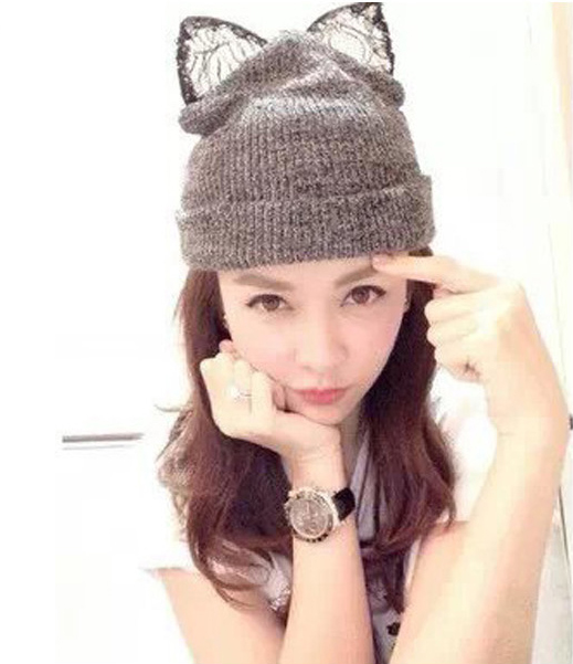 หมวกไหมพรม หูแมว ฮ๊อตมาก ดาราใส่กันเยอะ น่ารักกกกก