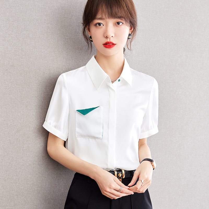 เสื้อเชิ้ตผู้หญิงแขนยาว เสื้อเชิ้ตผู้หญิงใส่ทํางาน 390 บาทต่อชิ้น ฟรีค่าจัดส่ง
