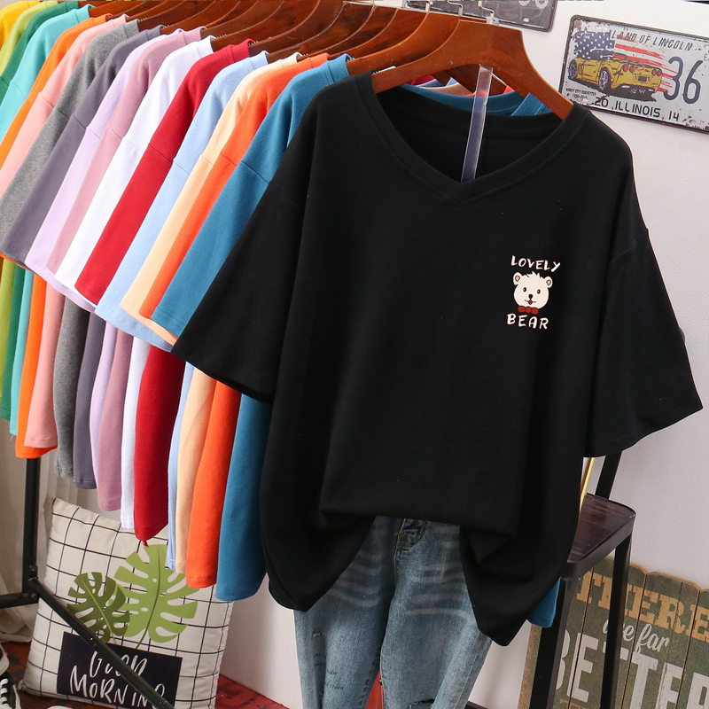 เสื้อยืดคอตตอน สกรีนลายน่ารัก มีหลากหลายสี ส่งฟรีทั่วไทย BY JIMIAO