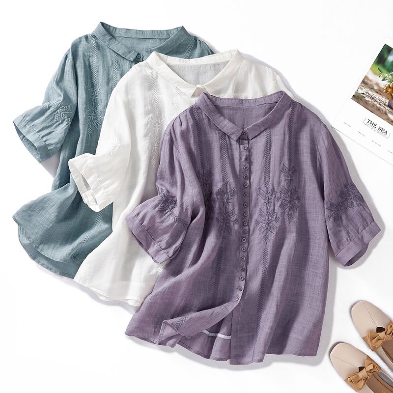 เสื้อลินิน เสื้อผ้าฝ้ายลินิน เสื้อเชิ้ตผ้าลินิน