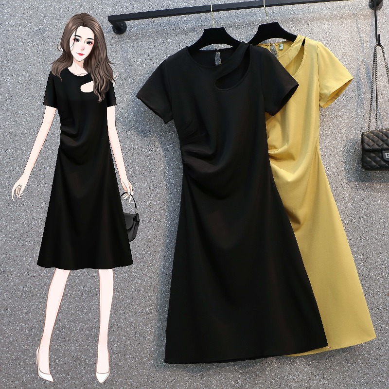 เดรสแขนสั้น มีไซส์ L-4XLอก 38-47 นิ้ว ใส่ได้ทั้งสาวหุ่นดีน่ารักจนถึงสาวอวบพลัสไซส์ จัดส่งฟรี! ทักแชทสั่งซื้อ