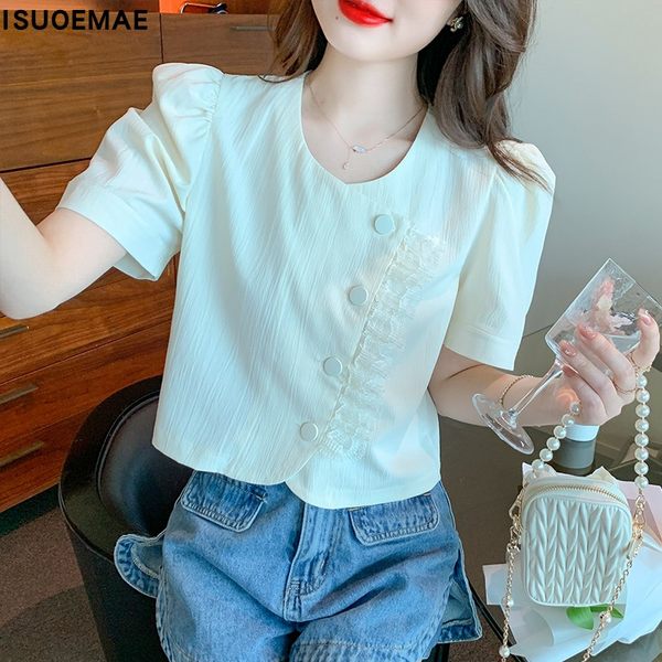 เสื้อลูกไม้ แขนสั้น