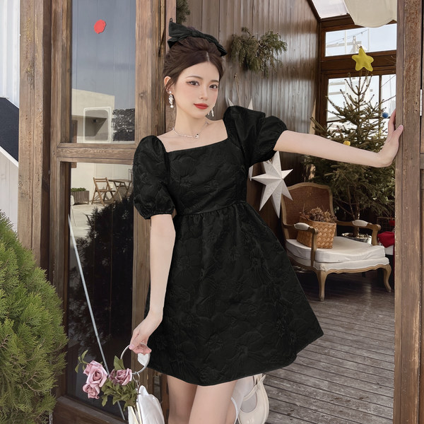 เดรสคนอ้วน เดรสสาวอวบ ชุดเดรสคนอ้วนวัยรุ่นแขนสั้น BY PLUS SIZE Girl