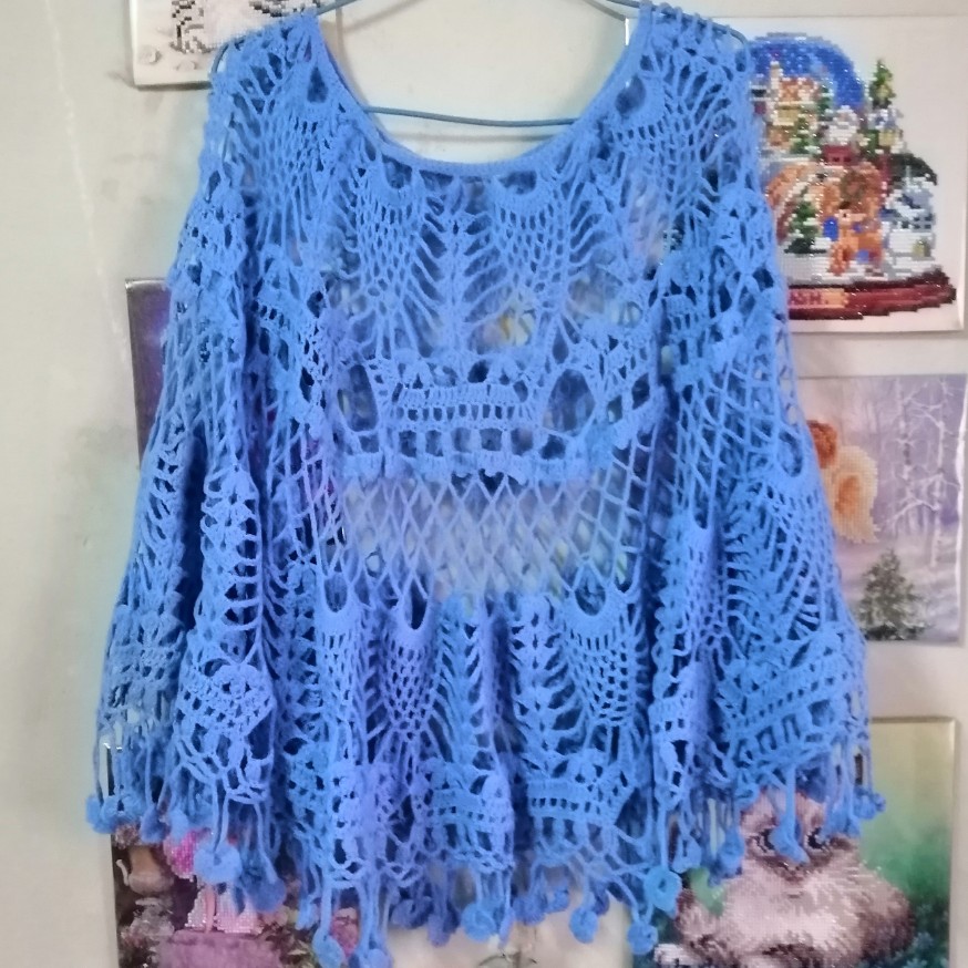 ผ้าคลุมไหมไหมพรมแบบสวม #369-001