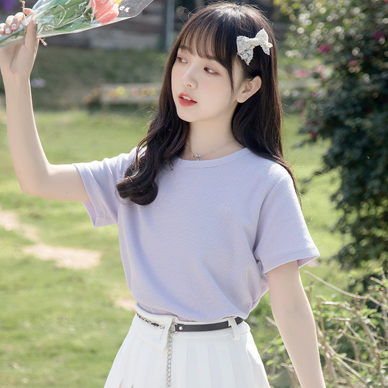 เสื้อผ้าวัยรุ่นเกาหลี เสื้อยืดวัยรุ่นผู้หญิง มีขนาด S M L XL