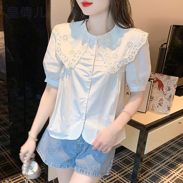 เสื้อลูกไม้ แขนสั้น