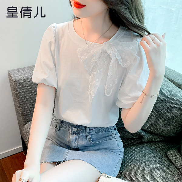 เสื้อลูกไม้ แขนสั้น