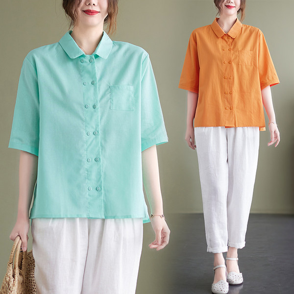 เสื้อลินิน แบบเสื้อสวยๆ เสื้อผ้าฝ้ายลินิน เสื้อเชิ้ตผ้าลินิน BY LININ