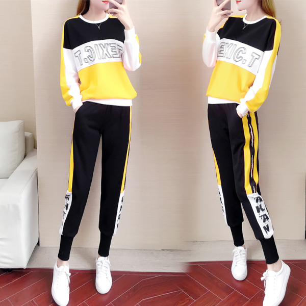 ชุดวอร์ม สูทเกาหลี Jumpsuit ชุดจั้มสูท ชุดเซท 2 ชิ้น ชุดกีฬาผู้หญิง ชุดออกกำลังกาย เสื้อกันหนาว ชุดวอร์มคู่