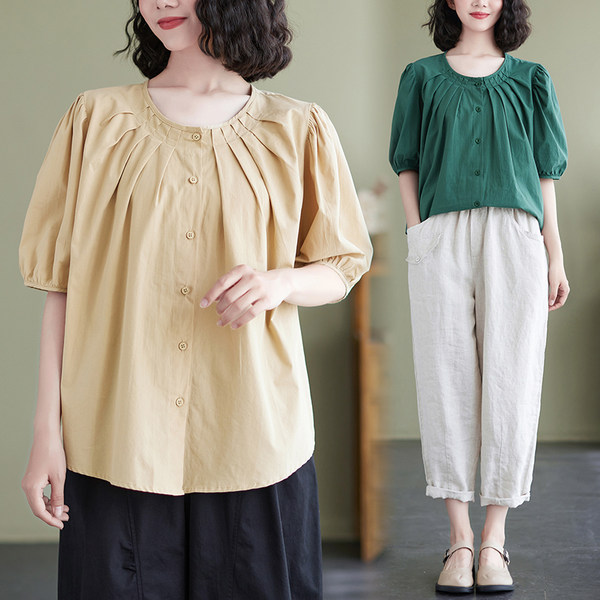 เสื้อลินิน แบบเสื้อสวยๆ เสื้อผ้าฝ้ายลินิน เสื้อเชิ้ตผ้าลินิน BY LININ