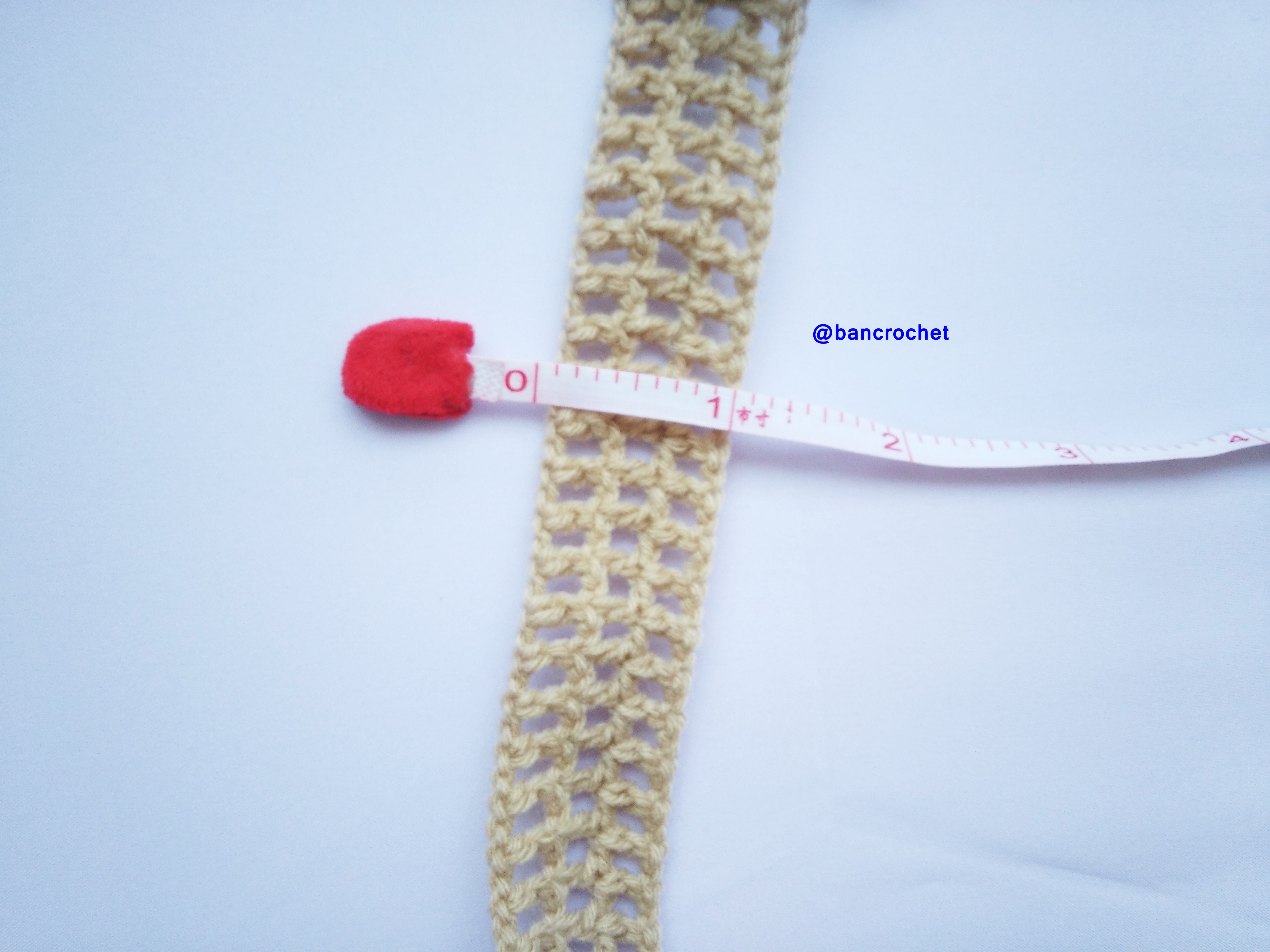 Bancrochet ที่คาดผมถักโครเชต์ crochet headband น้ำตาล 1-1.5*13 inch