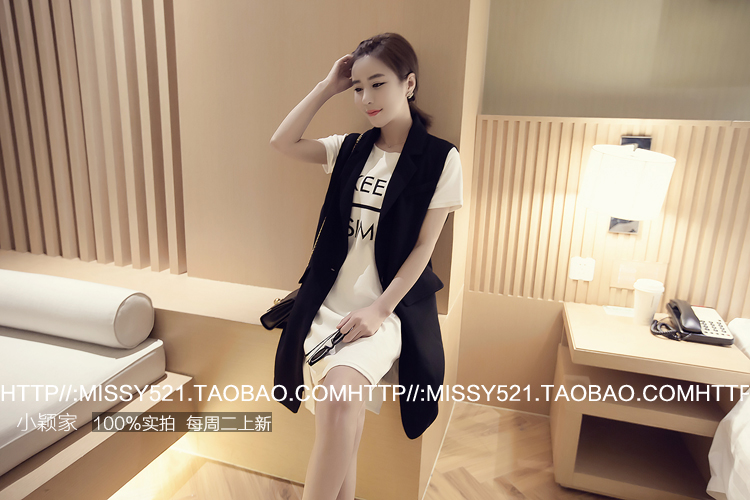 เสื้อคลุมแฟชั่นแขนกุด ตัวยาว เกาหลีมากๆ เรียกได้ว่างานดีแบบเก๋จ้า พร้อมส่งเลยน๊าา ดำ