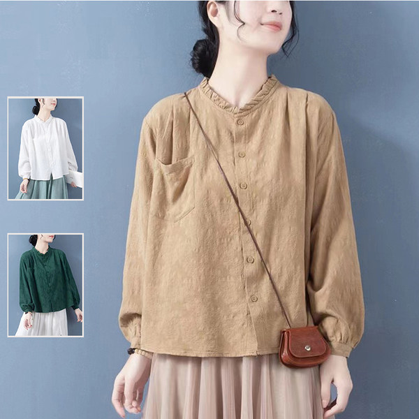 เสื้อลินิน เสื้อผ้าฝ้ายลินิน เสื้อเชิ้ตผ้าลินิน
