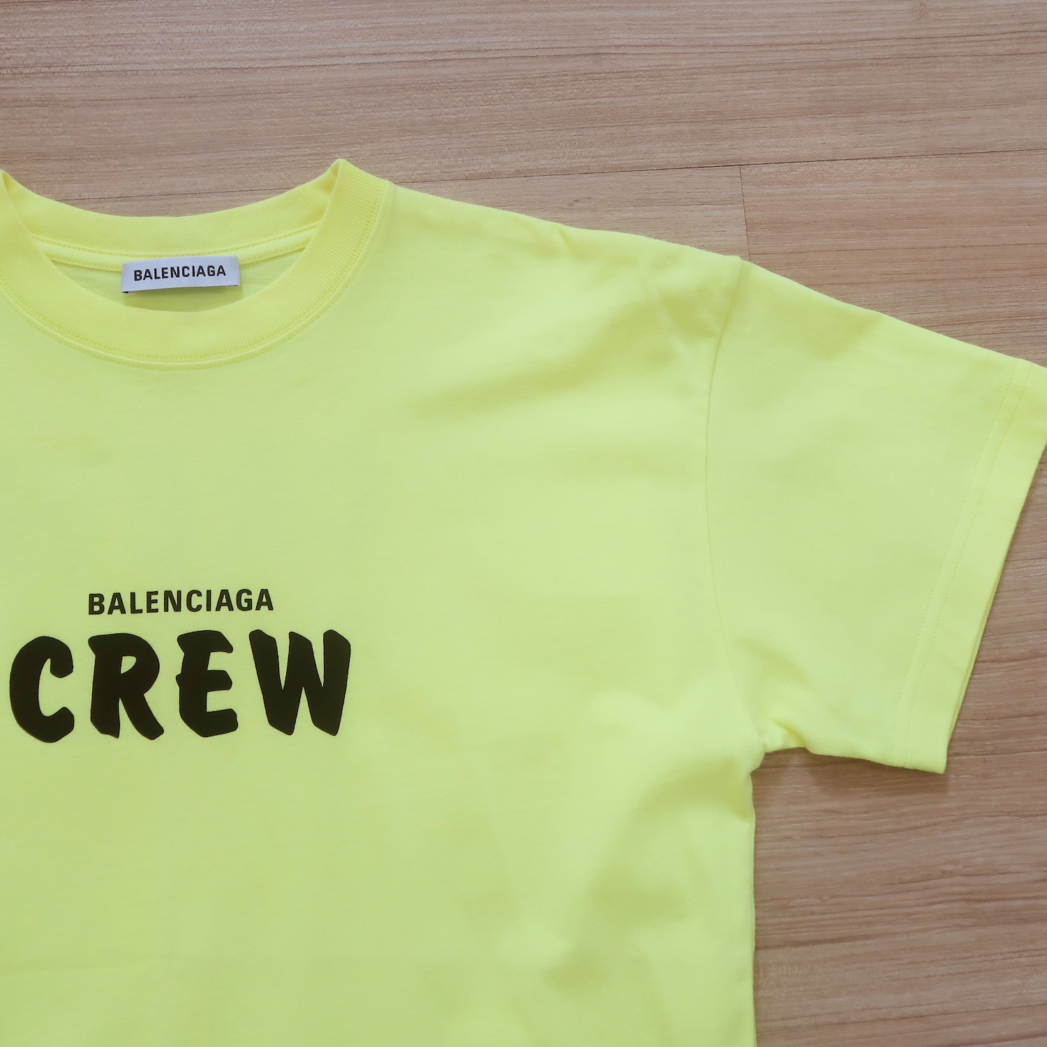 Balenciaga Yellow Crew Slogan Print T-shirt XS