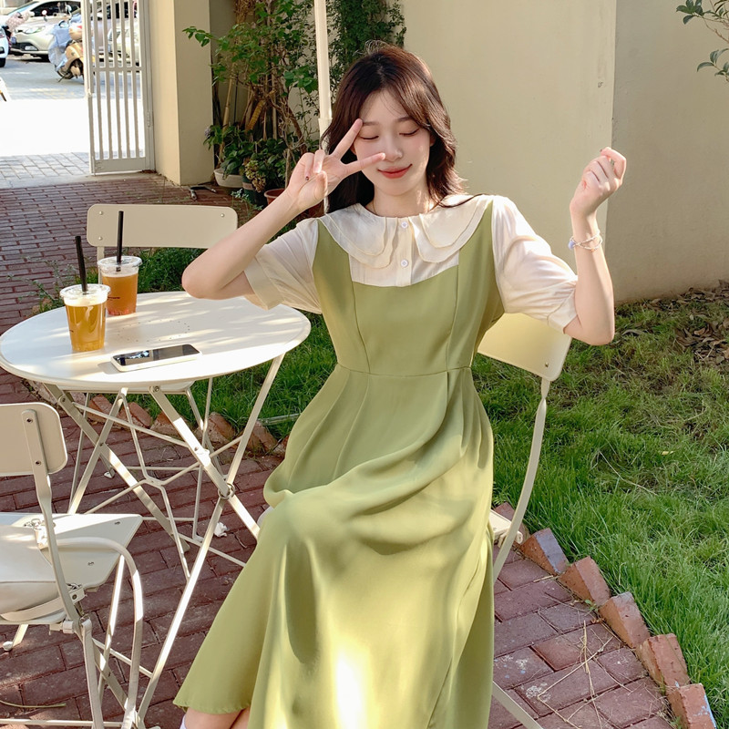 เดรสวัยรุ่น-เดรสคนอ้วนวัยรุ่น L-4XL(อก38-46 นิ้ว)