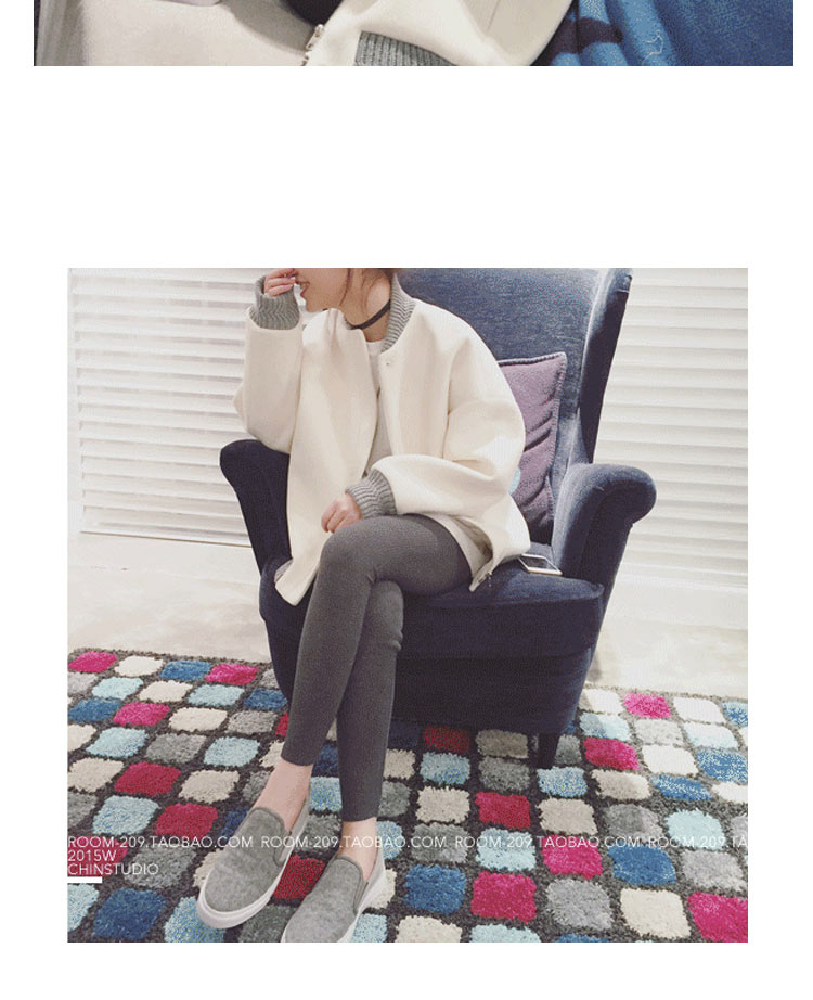 เสื้อกันหนาว ผ้าสำลีสีขาวเนื้อนุ่ม บุซับใน จั๊มแขนไหมพรม พร้อมส่ง ขาว