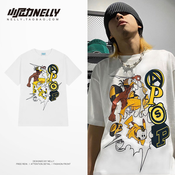 เสื้อยืดคอกลม ผู้ชาย เสื้อยืดผู้ชายเกาหลี เสื้อยืดเกาหลี แบรนด์ NELLY