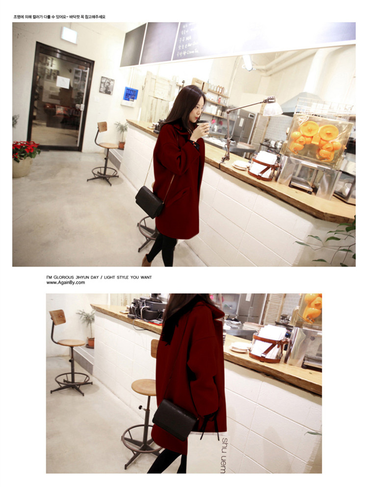 เสื้อโค้ทกันหนาว ทรงยาว เก๋ๆ ไม่เหมือนใคร ผ้าวูลบุซับในเนื้อนุ่ม พร้อมส่ง สีเหลืองหม่น ตามภาพเลย