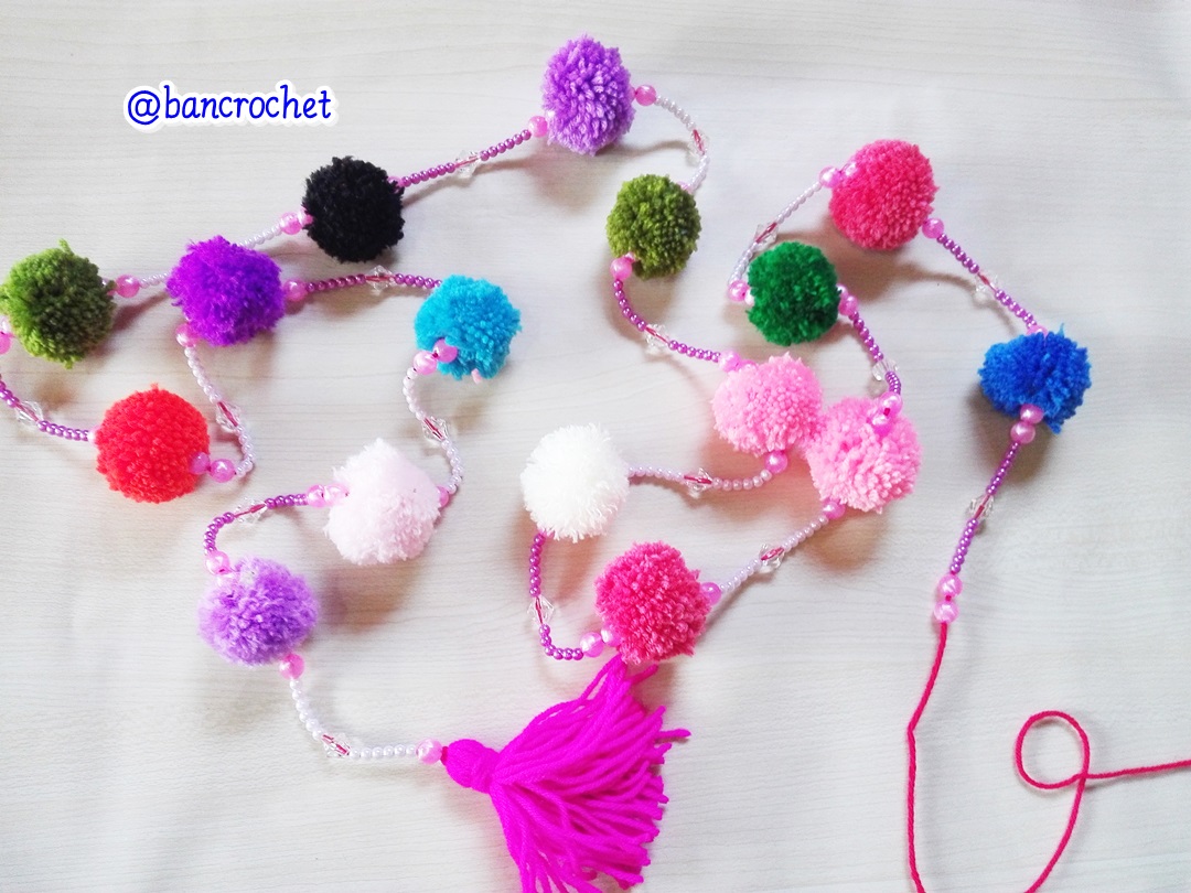 Bancrochet ม่านประตูโครเชต์ มู่ลี่ฉากกันห้อง crochet door hanging หลากสี 160 cm