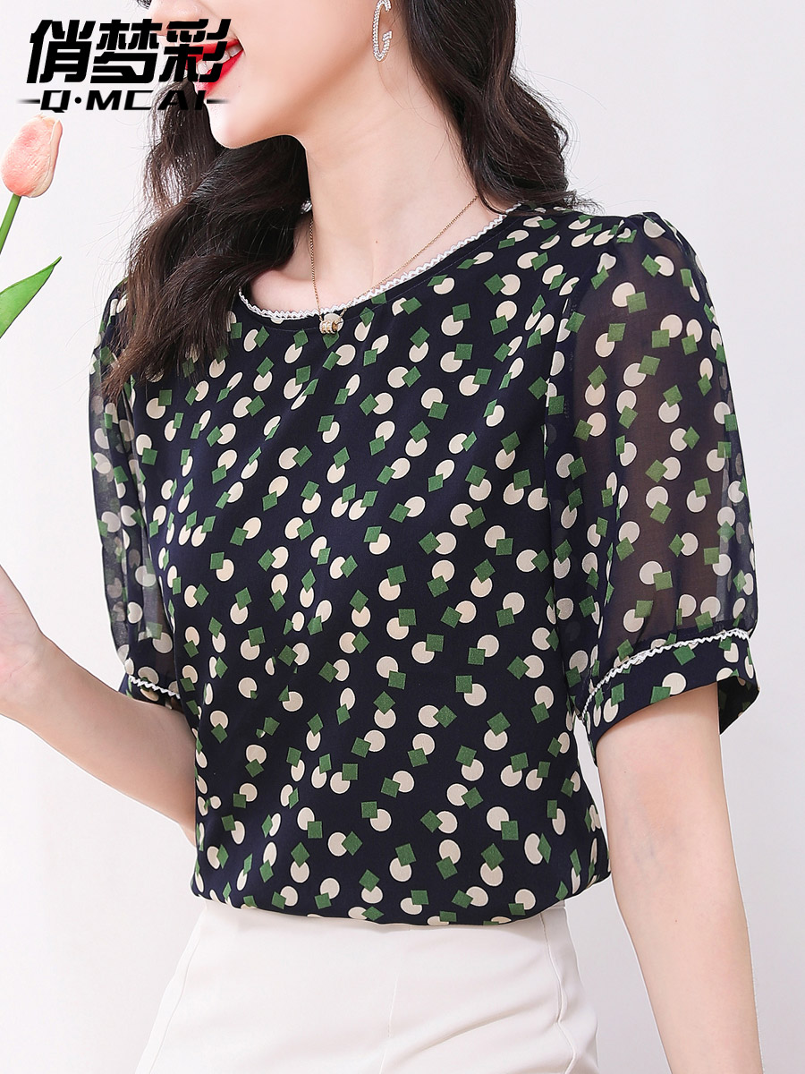 เสื้อชีฟอง เสื้อแฟชั่นสุภาพสตรีวัยผู้ใหญ่ มีไซต์ อก34นิ้ว-43นิ้ว